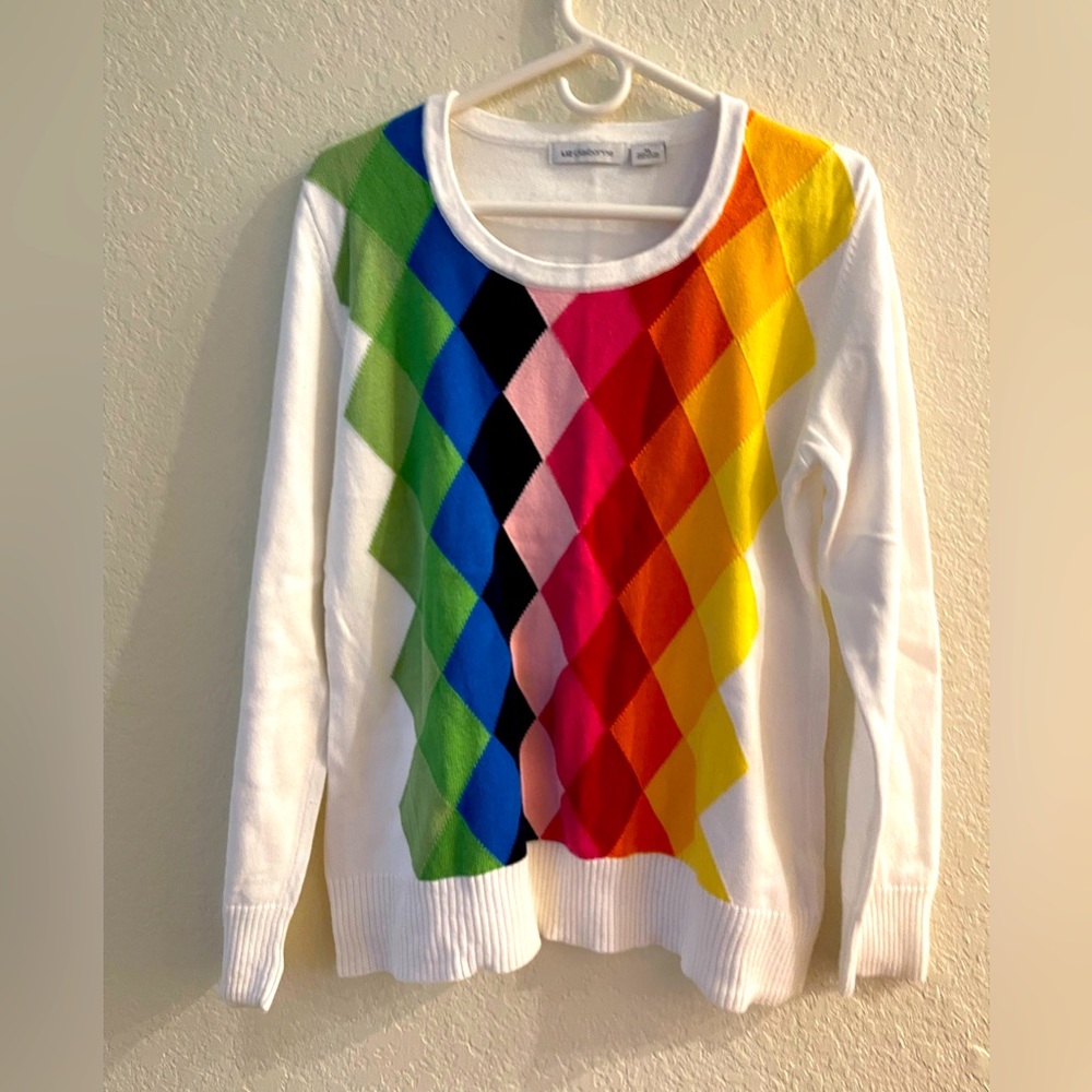 Liz Claiborne argyle seater. XL